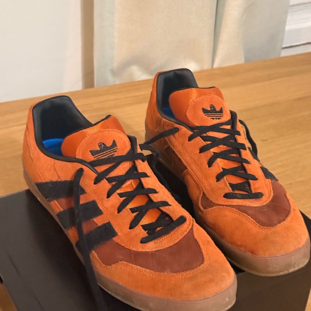 Adidas Men's Bold Orange and Black Sneakers